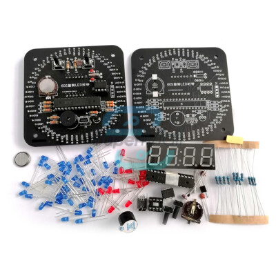 DS1302 DIY Rotating Alarm Electronic Digital Clock Kit 51 SCM Learning Board 5V