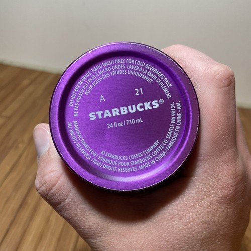 Bicchiere Starbucks LE Summer 2021 24 oz viola/rosa barriera corallina acciaio inox - Foto 4 di 7