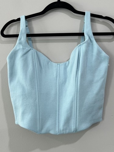 NWT GILLY HICKS Fleece Corset Size L Curvy - Picture 1 of 6