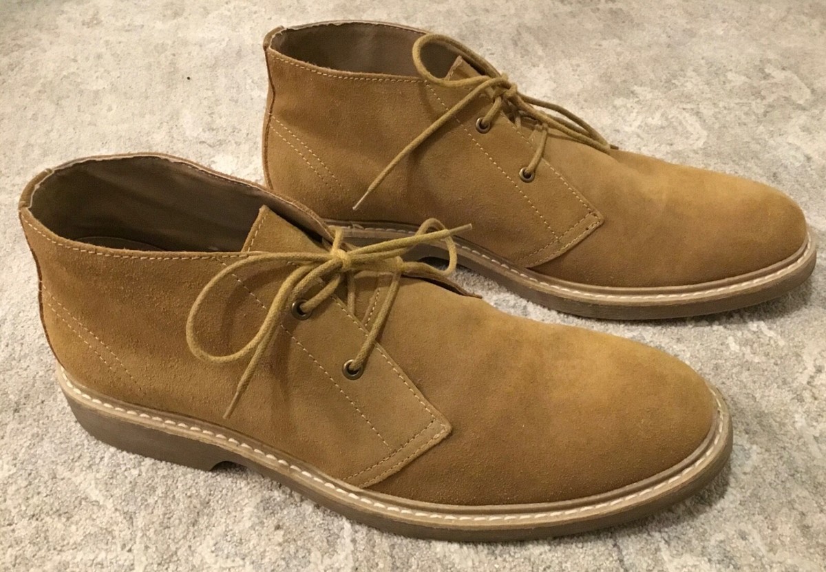 CLASSIC! Perry Ellis America TAN Suede Desert Chukka Boots  display picture 3