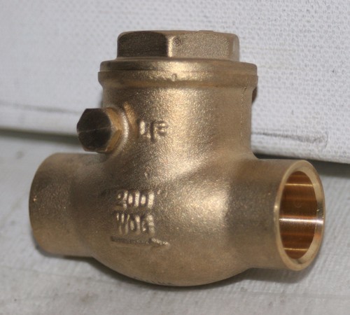 1/2" Solder Swing Check Valve 200# Bronze Stockham LFB-309C NEW - Picture 3 of 3
