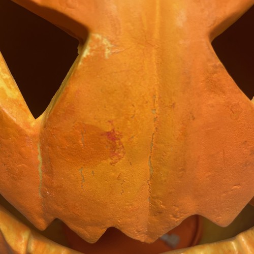 VTG Trendmasters 1993 Pumpkin Halloween Light Up Foam Blow Mold Jack-O-Lantern - Picture 3 of 7