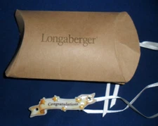 Longaberger Congratulations Tie-On from 2004 #23064 NEW
