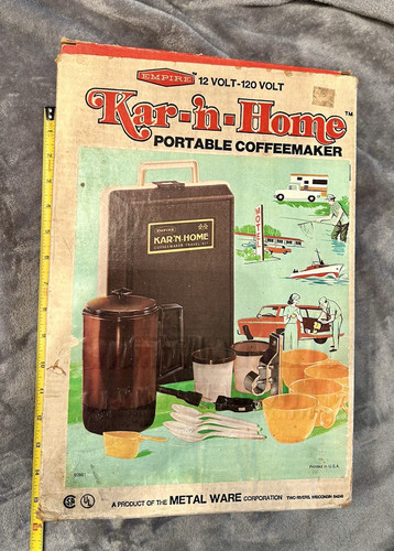 12 V portable coffee maker RV camping trucker tailgating w carrying case