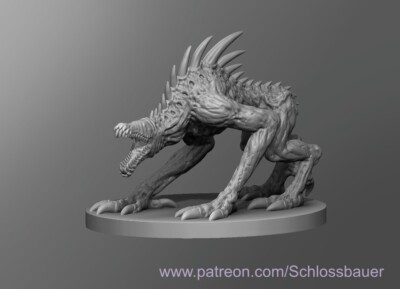 SCP 939 With Many Voices Monster Manual 28mm Scale DND D&D Tabletop Miniature SB