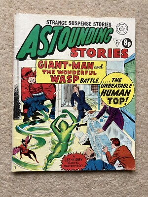 ASTOUNDING STORIES #93 - MARVEL GIANT-MAN AND WASP COVER - ALAN CLASS