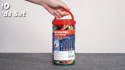 22 Elastici Con Gancio WORKPRO Multicolore - Lunghezze 10, 18, 24, 30, 36, 48 Pollici