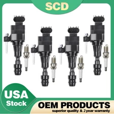 4* Ignition Coil &Spark Plug UF491 For Chevy Equinox Buick Regal Saturn GMC 2.4L