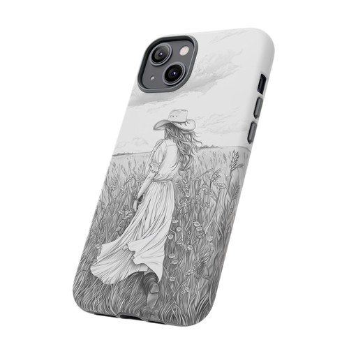 Cowgirl Drawing Field Phone Case for iPhone, Samsung Galaxy, Pixel - 第 78/240 張圖片