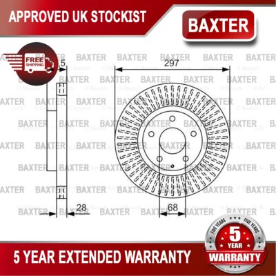 Fits Mazda CX-5 6 2.0 2.2 D 2.5 + Other Models Baxter Front Brake Disc