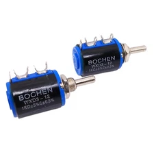 2pcs 1K ohm WXD3-12 Rotary Multi-turn Wirewound Precision Potentiometer