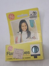 GE Flashcubes Original Box Set Of 3 Cubes 12 Flashes Vintage