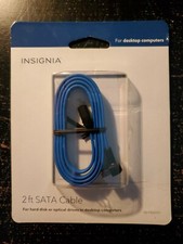 Insignia 2' Right-Angle Serial ATA SATA 2.0 Cable, Black - New
