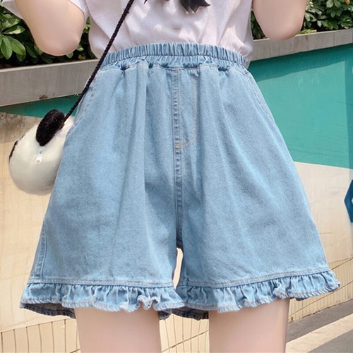 Girl Hot Pants Shorts Wide Leg Ruffle 