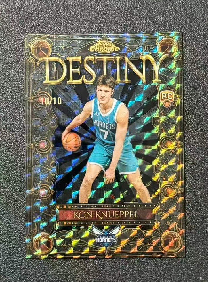 10/10≈1/1 2025-26 Topps Chrome Kon Knueppel RC Rookie Destiny Black Geometric