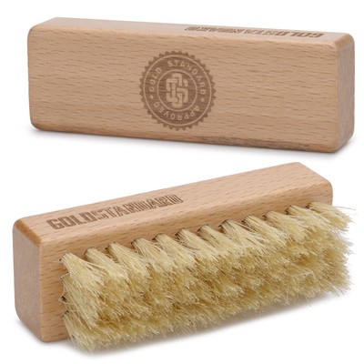 Premium Shoe Cleaning Brush - Easy To Hold with Soft Hog Hair Bristles