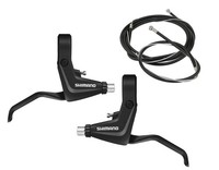 Shimano Bremshebel Set BL-T4010 Links+Rechts V-Brake Schwarz Bremsgriff 3-Finger