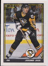 1991-92 O-PEE-CHEE JAROMIR JAGR PITTSBURGH PENGUINS #40