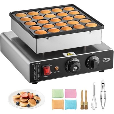 VEVOR Mini Pancake Maker, 25PCS 43mm Diameter Dutch Muffin Waffle Baker
