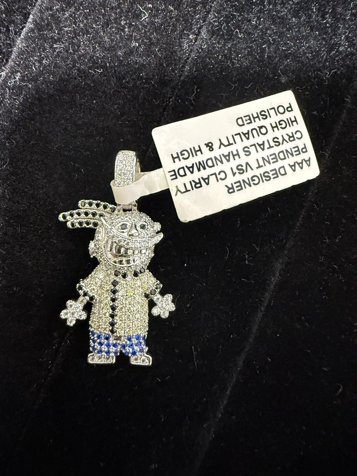 Ed Edd n Eddy 小饰品吊坠镀白金 CZ (s2) Apx 1.5 英寸 — 第 2/4 张图片