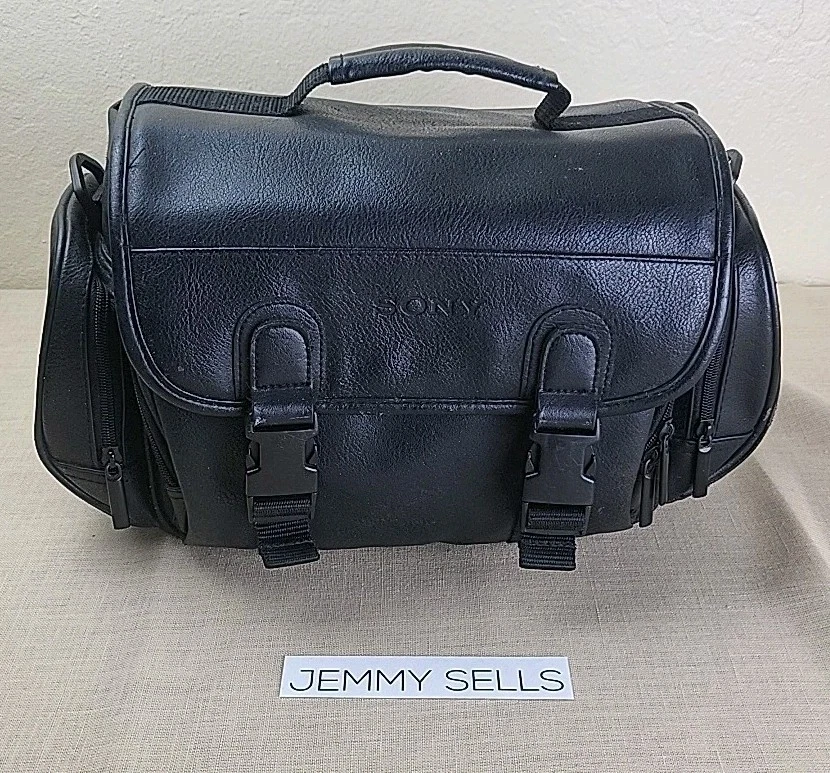 USADO Vintage Genuíno Sony Bolsa Macia Estojo de Transporte para Câmeras (LCS-VA2) com Alça - Imagem 2 de 4