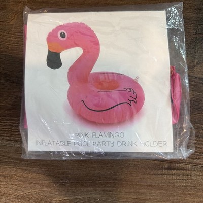 Unbranded Pink Flamingo Inflatable Pool Party Drink Holder Brand New Sealed