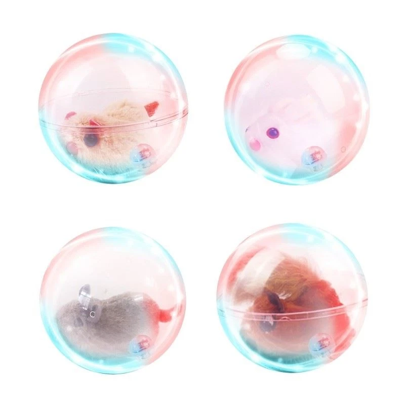 Interactive Dog Toy Auto Rolling Clear Ball Random Moving Battery Powered