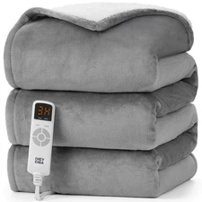 Heated Blanket Electric Blanket Throw - Heating Blanket with 6 Heating Levels...