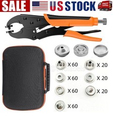 Heavy Duty Snap Fastener Tool Kit Boat Cover, Metal Snaps, Canvas, Sewing ,Tarps