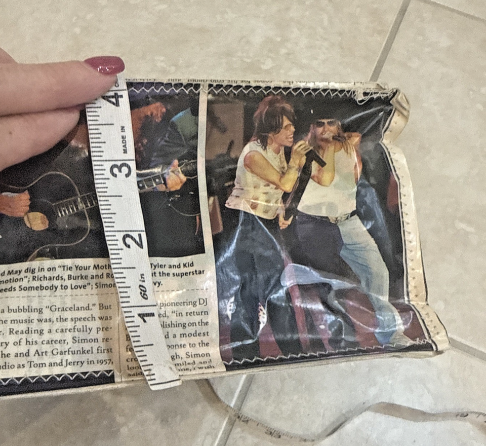 NOTE BAGZ Steven Tyler AEROSMITH Laminated Magazine Purse Tote Bag ...
