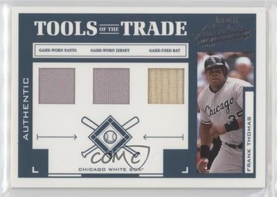 2004 Playoff Absolute Memorabilia Green Triple Materials Frank Thomas HOF c9p