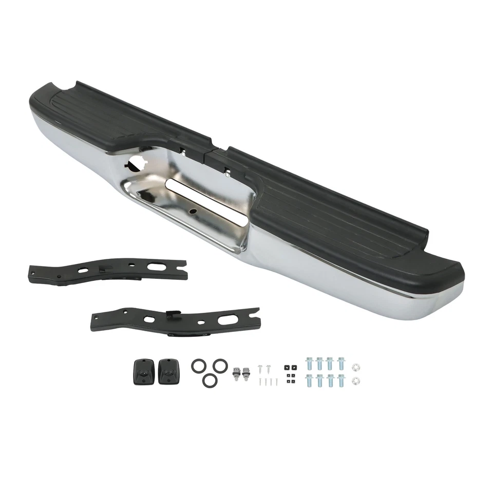 Conjunto de barra frontal de parachoques trasero cromado de acero para Toyota Tacoma 1995-2004 2001 Foto 2 de 4
