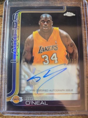 2025-26 Topps Chrome Shaquille O'Neal Black Refractor Auto 4/10