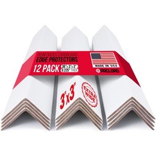 Extra-Wide 36" x 3" x 3" Reinforced Cardboard Edge Protectors Pack of 12 821