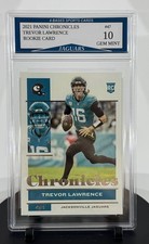 2021 Panini Chronicles Trevor Lawrence Jaguars Rookie Card #47 Gem Mint 10. rookie card picture