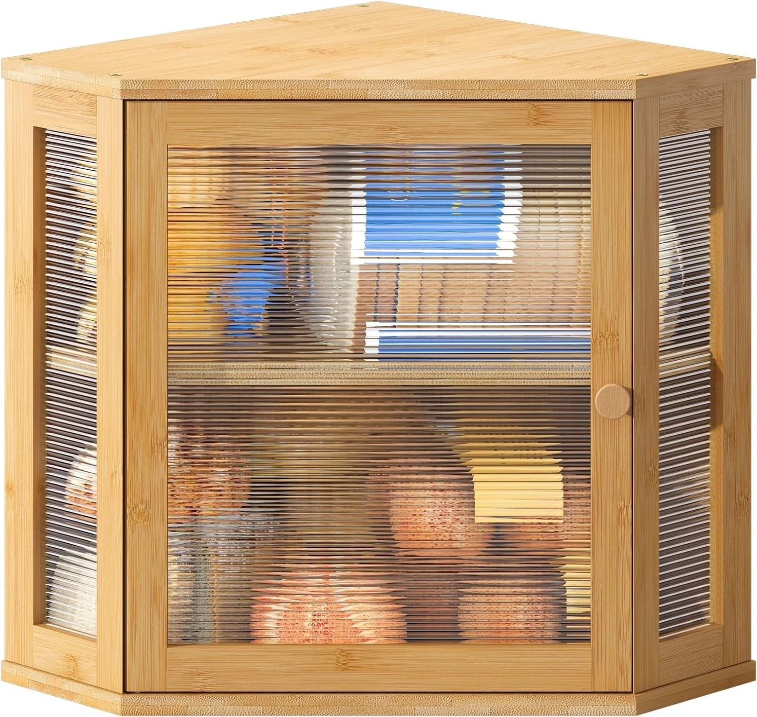 BMOSU Bamboo Bread Box Double Layer Medium