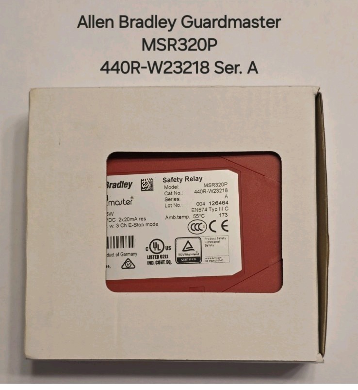 NEW Allen Bradley MSR320P Guard Master Safety Relay 440R-W23218 440RW23218