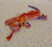 Shimmer Lizard Gecko Tie Dye Red Purple Orange Sand Animal Mini Stuffed Plush 5"