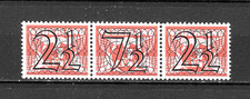 Netherlands 1940 Surcharged  Coil Stamps 2.5 C + 7.5 C + 2.5 C  MH NE817