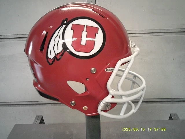 Utah Full Size Youth Medium Replica Football Helmet - Image 1 of 4