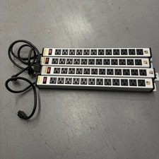 Lot of 4 Industrial 12 Outlet Power Strips LTS-12H325 15A 125V 1875W