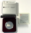 1986 Vancouver Centennial Royal Canadian Mint Silver Proof Dollar in OGP w/COA!