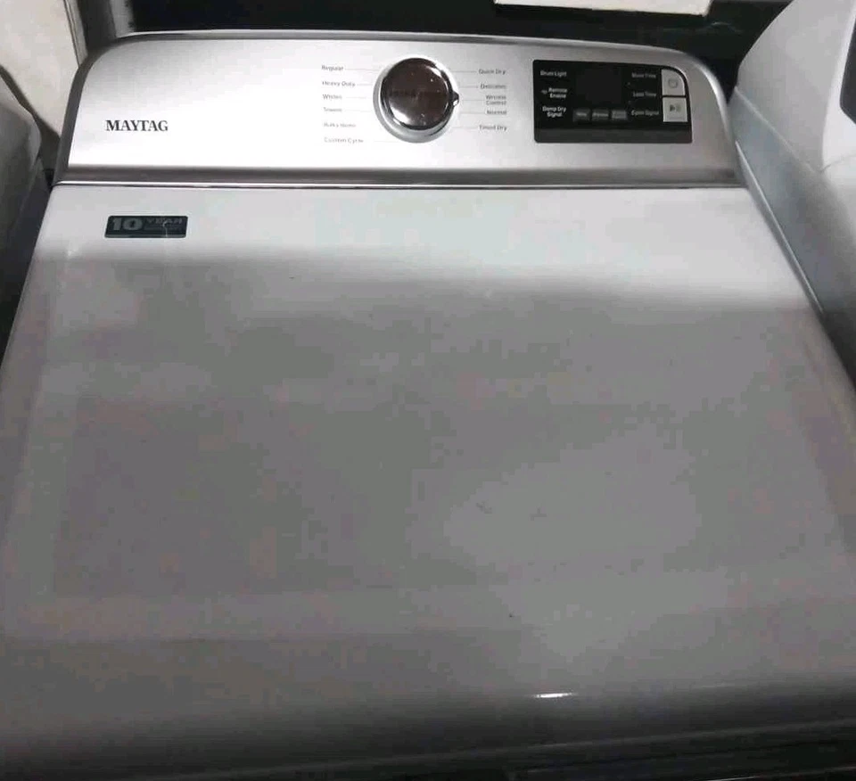 Maytag 7,4 pies cúbicos Smart Capable Grande Ventilada Secadora de Gas Blanca MGD6230HW Foto 2 de 4