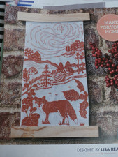 LINOCUT WINTER SCENE CROSS STITCH  CHART#517