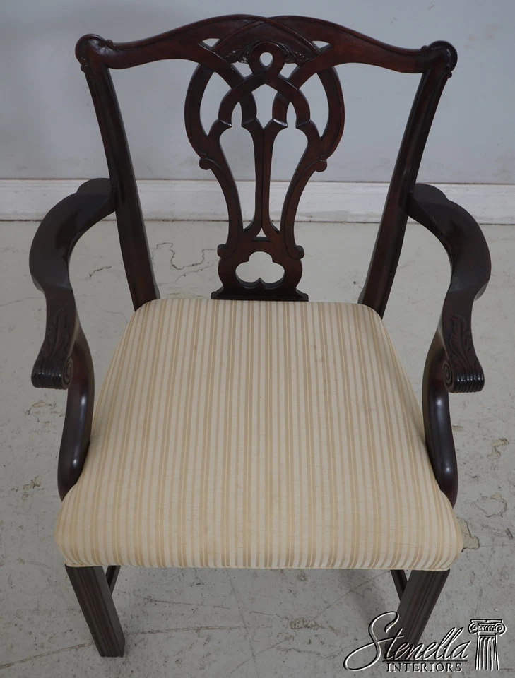 L69295: Juego de 8 sillas de comedor coloniales Williamsburg caoba STICKLEY Foto 3 de 4