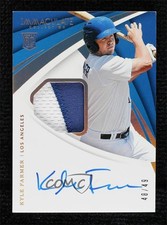 2018 Panini Immaculate Rookie Gold 48/49 Kyle Farmer #19 Patch Auto 0t3l