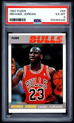 1987 FLEER #59 MICHAEL JORDAN PSA 6