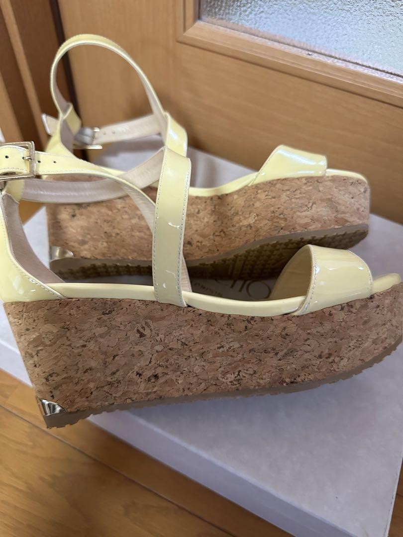 APL Jimmy Choo Mules sandali tacco pelle giallo EU35 US5 69292c
