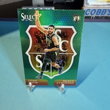 2024-25 Panini Select - Select Certified Jayson Tatum #13 Green Prizm