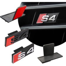 1pc Abs For Audi S4 S3 S5 S6 S7 S8 Letters Car Front Grille Hood Badge Emblem Lo